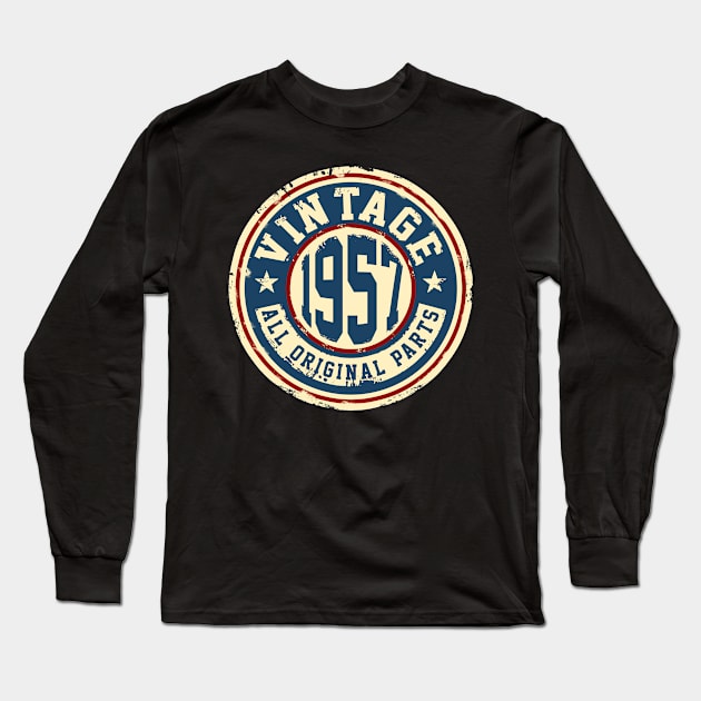 Vintage 1957 All Original Parts Long Sleeve T-Shirt by mcgags